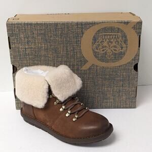 Born Blaine Shearling Ankle Boots, Brown Leather, Women's 7 M